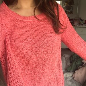 VINTAGE pink knit crewneck sweater from Scoop